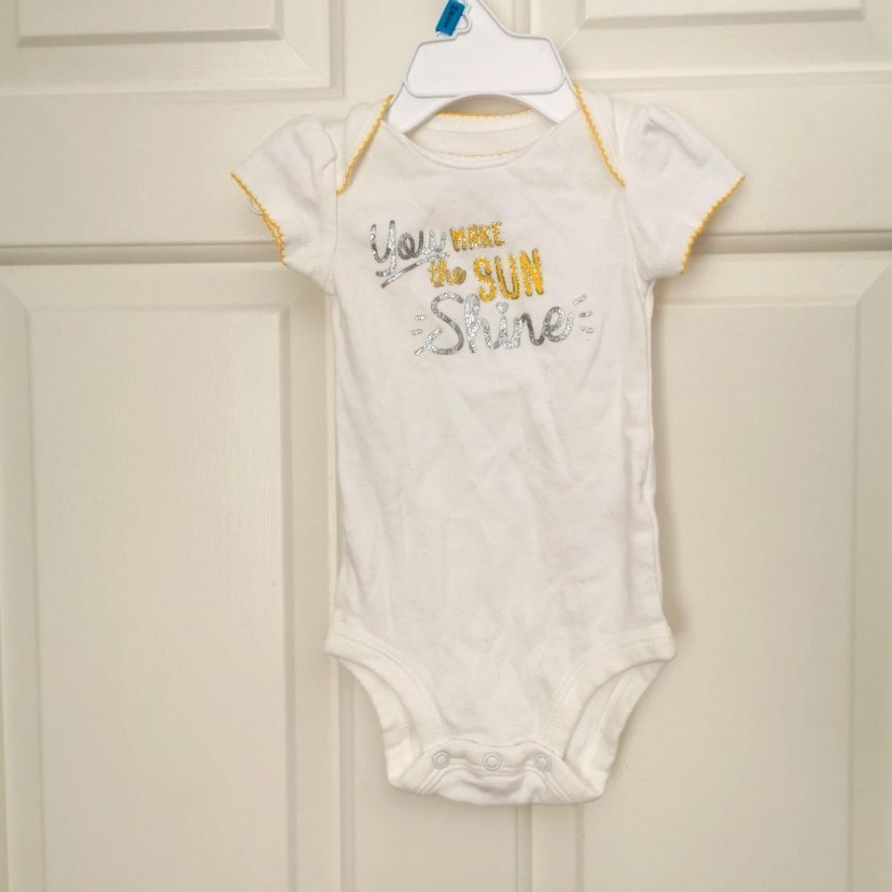 5/$10 Child of Mine by Carter's 3-6 m onesie